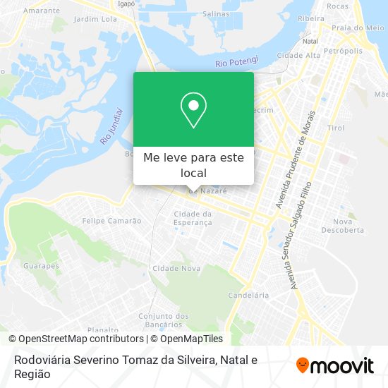 Rodoviária Severino Tomaz da Silveira mapa