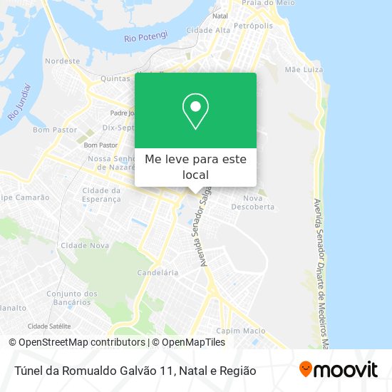 Túnel da Romualdo Galvão 11 mapa