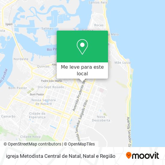 igreja Metodista Central de Natal mapa