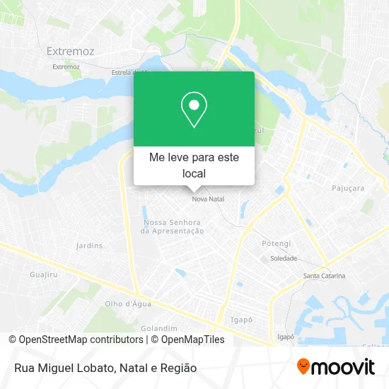 Rua Miguel Lobato mapa
