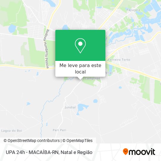 UPA 24h - MACAÍBA-RN mapa