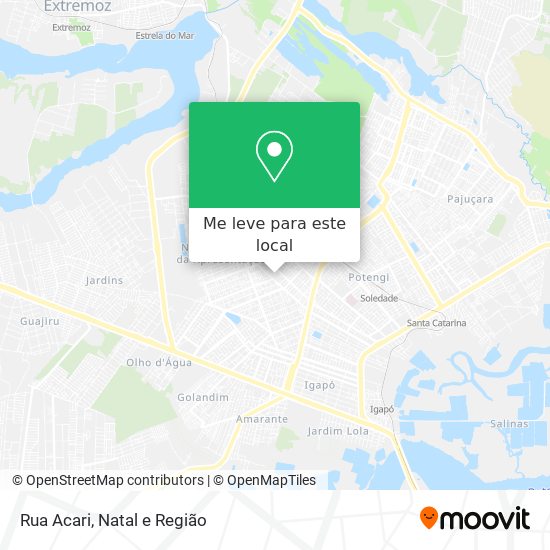 Rua Acari mapa