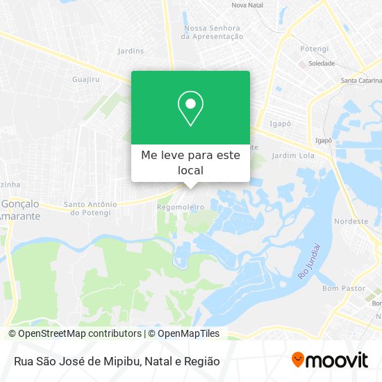 Rua São José de Mipibu mapa