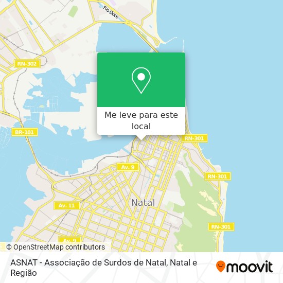 ASNAT - Associação de Surdos de Natal mapa