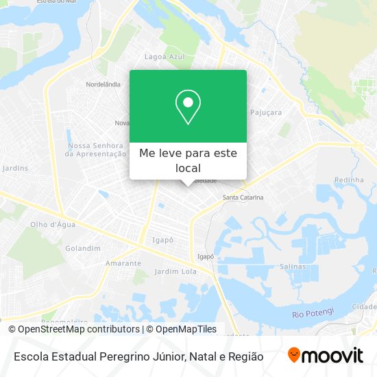 Escola Estadual Peregrino Júnior mapa