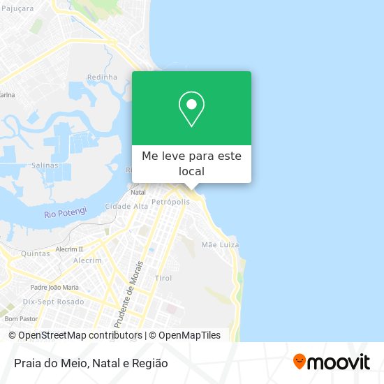 Praia do Meio mapa