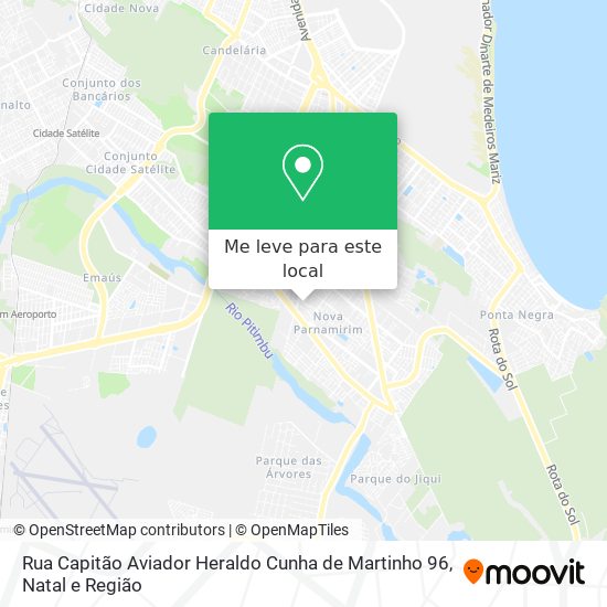Rua Capitão Aviador Heraldo Cunha de Martinho 96 mapa