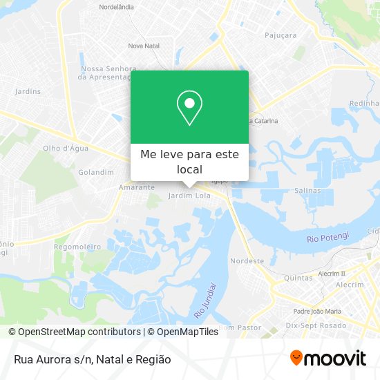 Rua Aurora s/n mapa