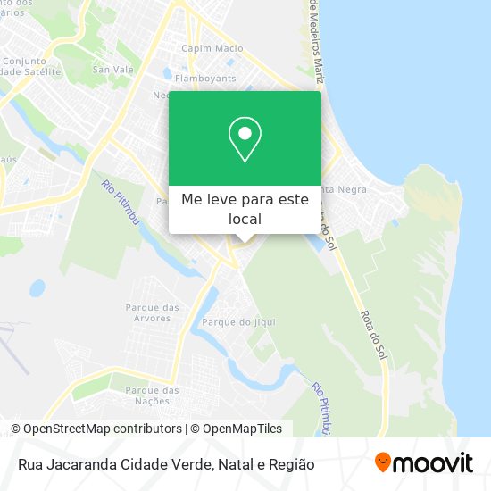 Rua Jacaranda Cidade Verde mapa