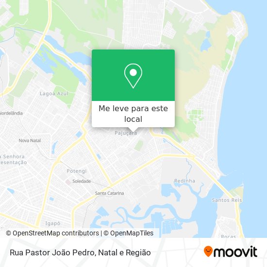 Rua Pastor João Pedro mapa