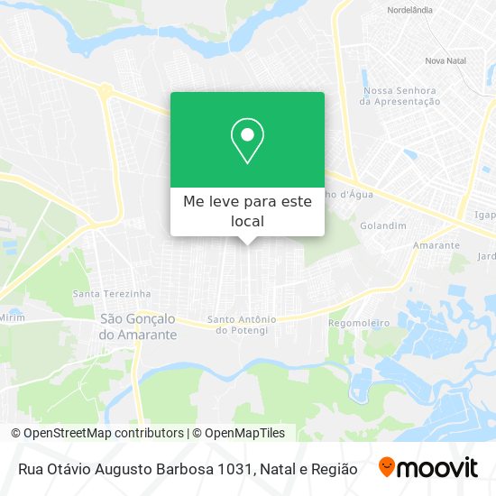Rua Otávio Augusto Barbosa 1031 mapa