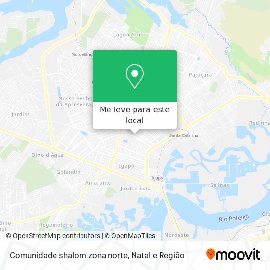 Comunidade shalom zona norte mapa