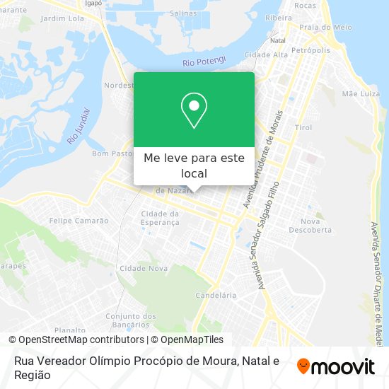 Rua Vereador Olímpio Procópio de Moura mapa