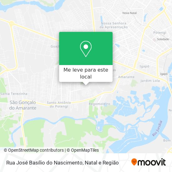 Rua José Basílio do Nascimento mapa