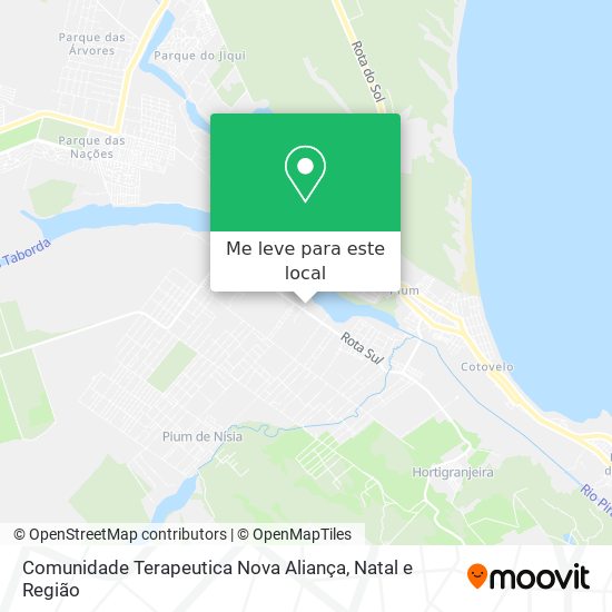 Comunidade Terapeutica Nova Aliança mapa