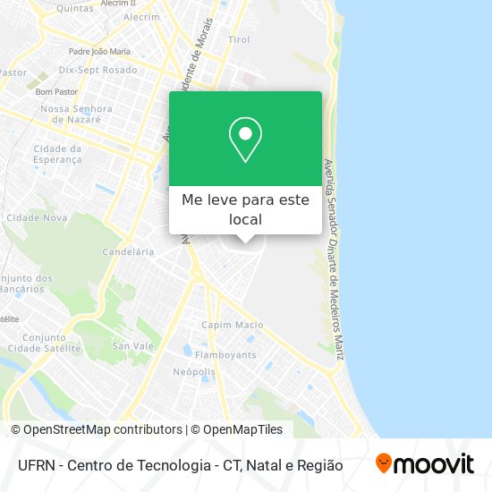 UFRN - Centro de Tecnologia - CT mapa