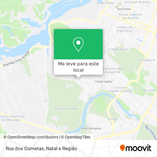 Rua dos Cometas mapa