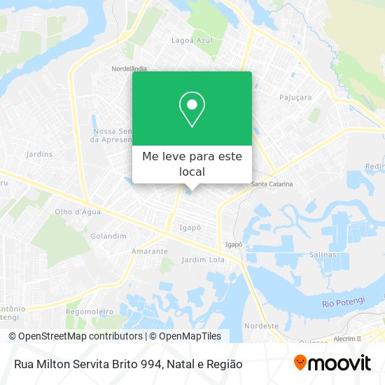 Rua Milton Servita Brito 994 mapa