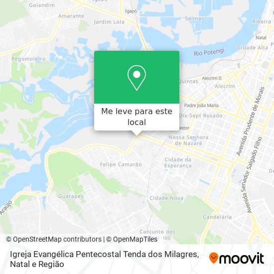 Igreja Evangélica Pentecostal Tenda dos Milagres mapa