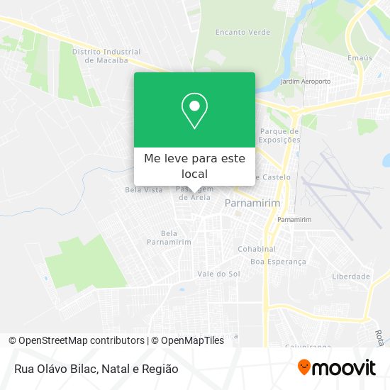 Rua Olávo Bilac mapa