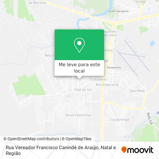 Rua Vereador Francisco Canindé de Araújo mapa
