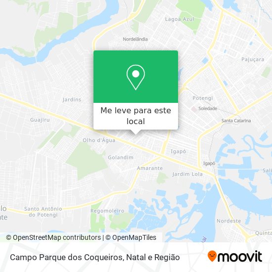 Campo Parque dos Coqueiros mapa