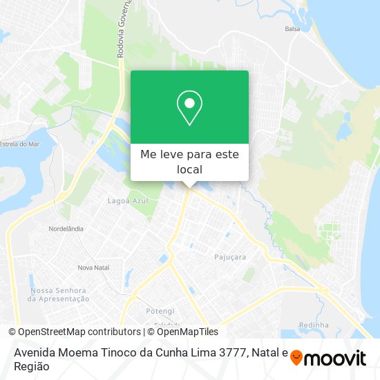 Avenida Moema Tinoco da Cunha Lima 3777 mapa