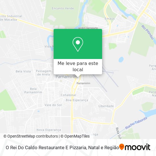 O Rei Do Caldo Restaurante E Pizzaria mapa