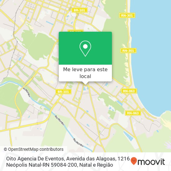 Oito Agencia De Eventos, Avenida das Alagoas, 1216 Neópolis Natal-RN 59084-200 mapa