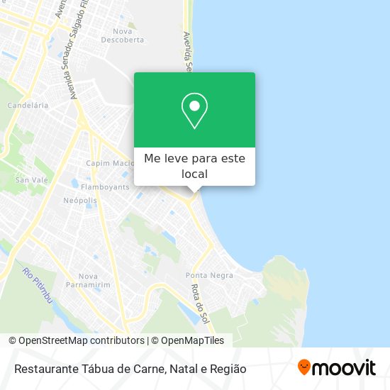 Como chegar até Restaurante Tábua de Carne em Ponta Negra de Ônibus?