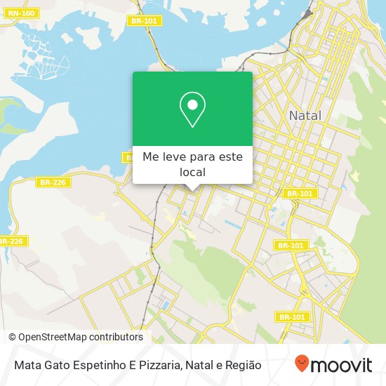 Mata Gato Espetinho E Pizzaria, Avenida Paraíba, 25 Cidade da Esperança Natal-RN 59070-200 mapa