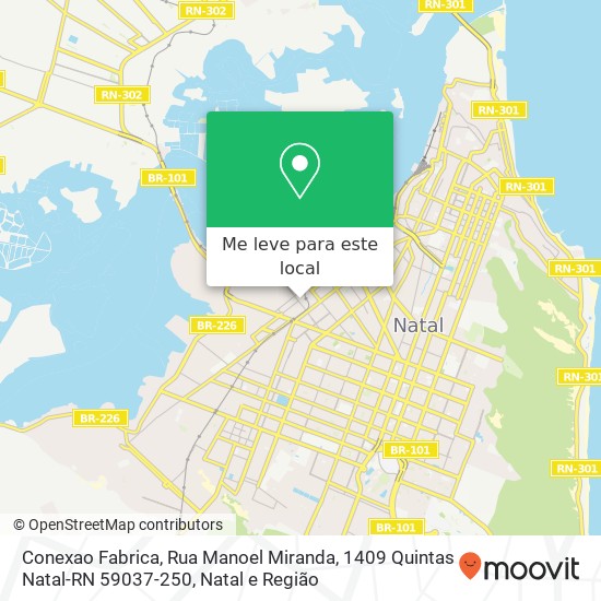 Conexao Fabrica, Rua Manoel Miranda, 1409 Quintas Natal-RN 59037-250 mapa