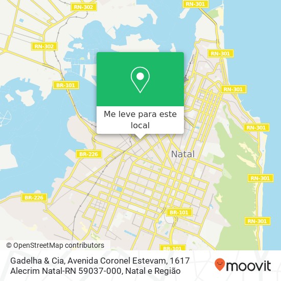 Gadelha & Cia, Avenida Coronel Estevam, 1617 Alecrim Natal-RN 59037-000 mapa