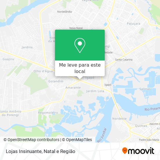 Lojas Insinuante mapa