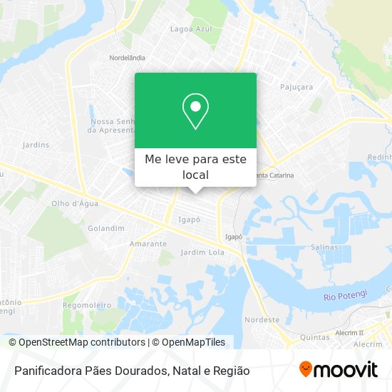 Panificadora Pães Dourados mapa