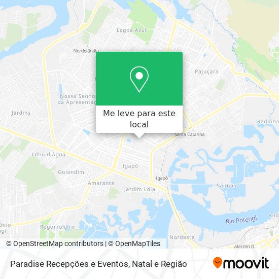 Paradise Recepções e Eventos mapa