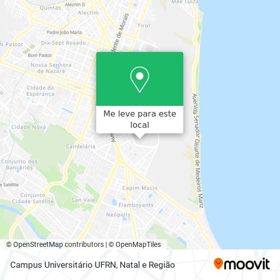 Campus Universitário UFRN mapa