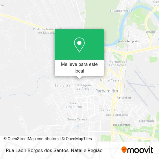 Rua Ladir Borges dos Santos mapa