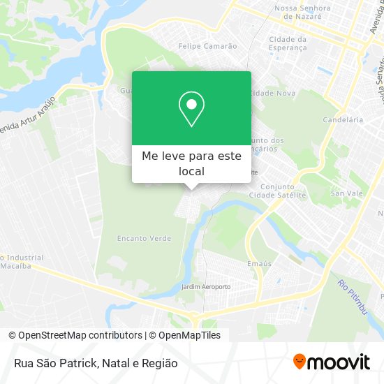 Rua São Patrick mapa
