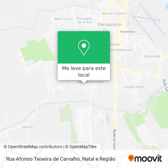 Rua Afonso Teixeira de Carvalho mapa