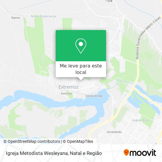 Igreja Metodista Wesleyana mapa