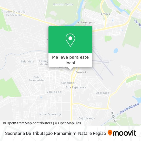 Secretaria De Tributação Parnamirim mapa