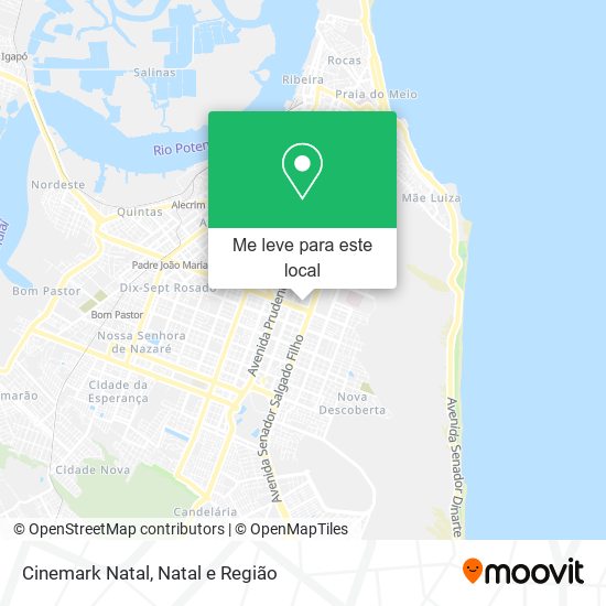 Cinemark Natal mapa