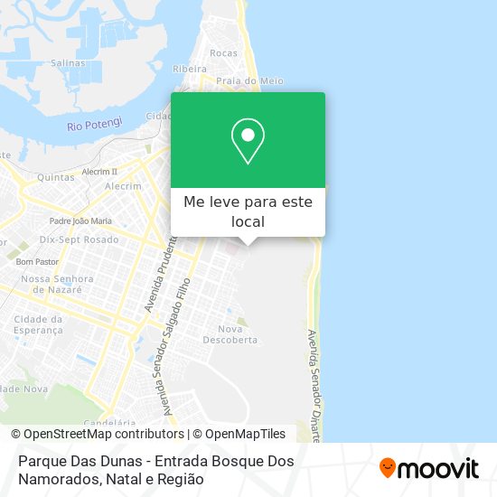 Parque Das Dunas - Entrada Bosque Dos Namorados mapa