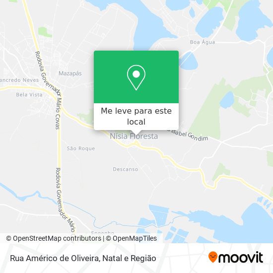 Rua Américo de Oliveira mapa