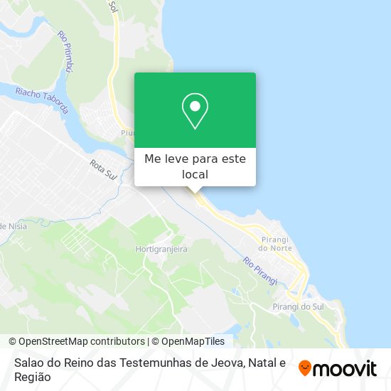 Salao do Reino das Testemunhas de Jeova mapa