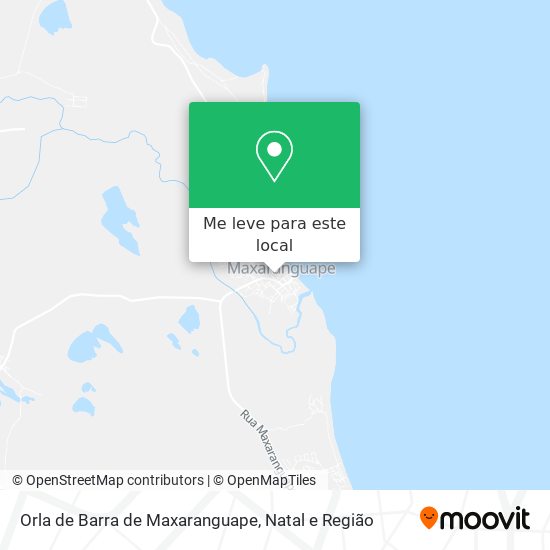 Orla de Barra de Maxaranguape mapa