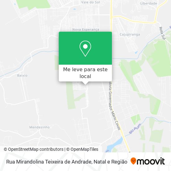 Rua Mirandolina Teixeira de Andrade mapa