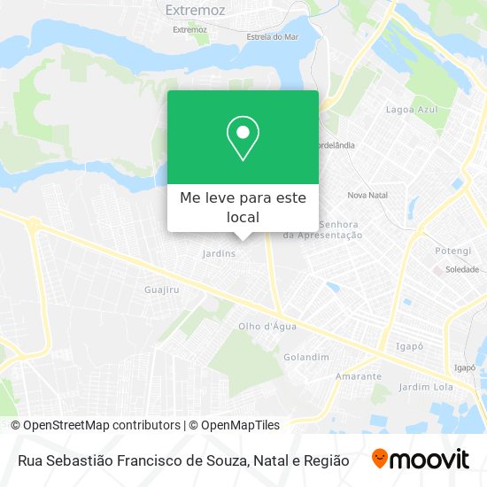 Rua Sebastião Francisco de Souza mapa