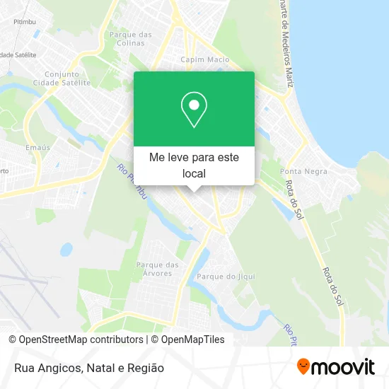Rua Angicos mapa